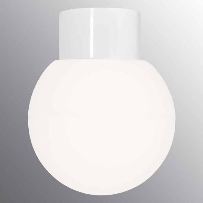 Vägg-/Taklampa Ifö Electric Classic Glob Opalglas IP54 Rak E27