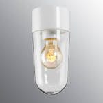 Vägg-/Taklampa Ifö Electric Stallglas Klar IP54 Rak E27