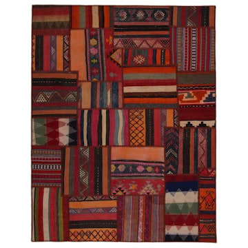 Persisk Patchworkmatta Arkiio Kelim Shiraz/Azerbajdzjan 157x204