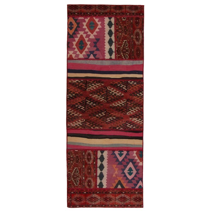 Persisk Patchworkmatta Arkiio Kelim Shiraz/Azerbajdzjan 80x210