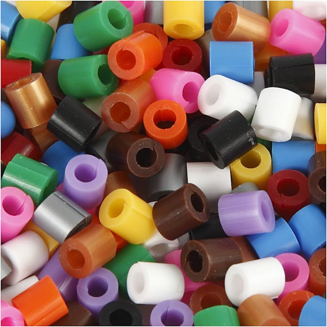 Rörpärlor Creativ Company med Slits Standardfärger Stl 5x5 mm Hålstl 2,5 mm Medium 1 Förp