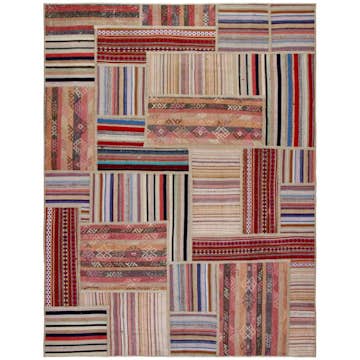 Persisk Patchworkmatta Arkiio Flerfärgad 155x201