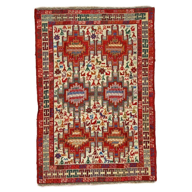 Persisk Matta Arkiio Varni Ardebil Kelim 101x146