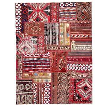 Persisk Patchworkmatta Arkiio Kelim Flerfärgad 148x200