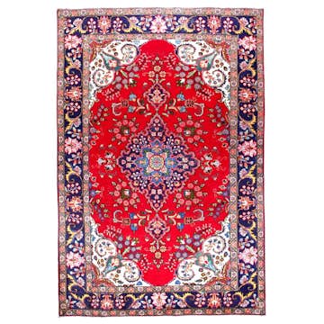 Persisk Matta Arkiio Tabriz Vintage Original 194x300