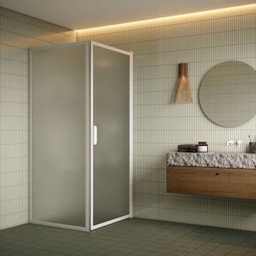 Duschhörn Hietakari Bläk 755 New York Fast Vägg och Vändbar Dörr