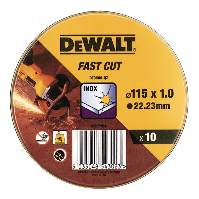 Kapskiva Dewalt DT3506 115X1 mm 10-pack