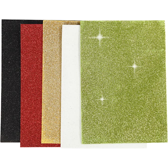 Dekorgummi Creativ Company Mixade Färger A5 148x210 mm 5 Ark/1 Förp Självhäftande