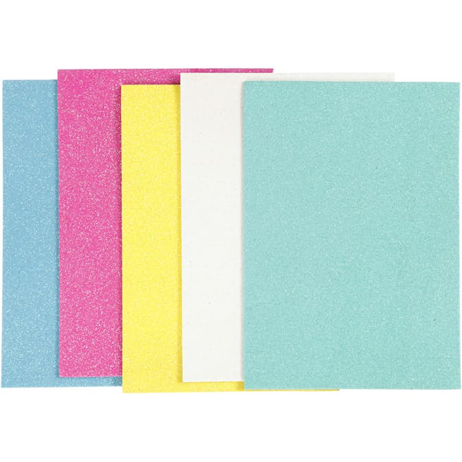 Dekorgummi Creativ Company Mixade Ljusa Färger A5 148x210 mm 5 Ark/1 Förp Självhäftande