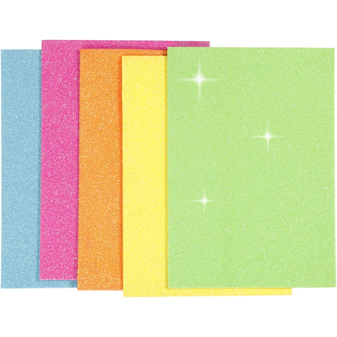 Dekorgummi Creativ Company Mixade Färger A5 150x210 mm 5 Ark/1 Förp