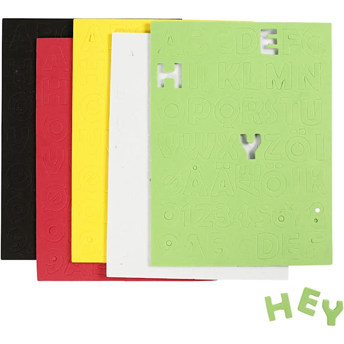 Dekorgummi Creativ Company Mixade Färger Stl 2-2,3 cm 5 Ark/1 Förp