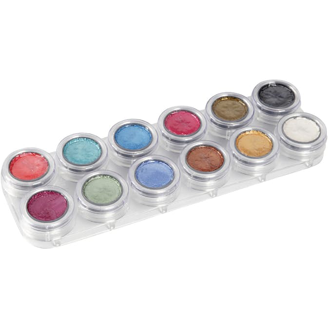 Ansiktsfärg Creativ Company Grimas Pärlemorsfärger 12x25 ml/1 st