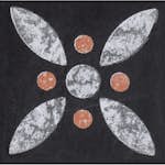 Klinker Konradssons Le Crete Terra Svart Blomma Tozz 5x5 cm