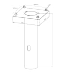 Adapter Norlys till Fundament H: 490 mm