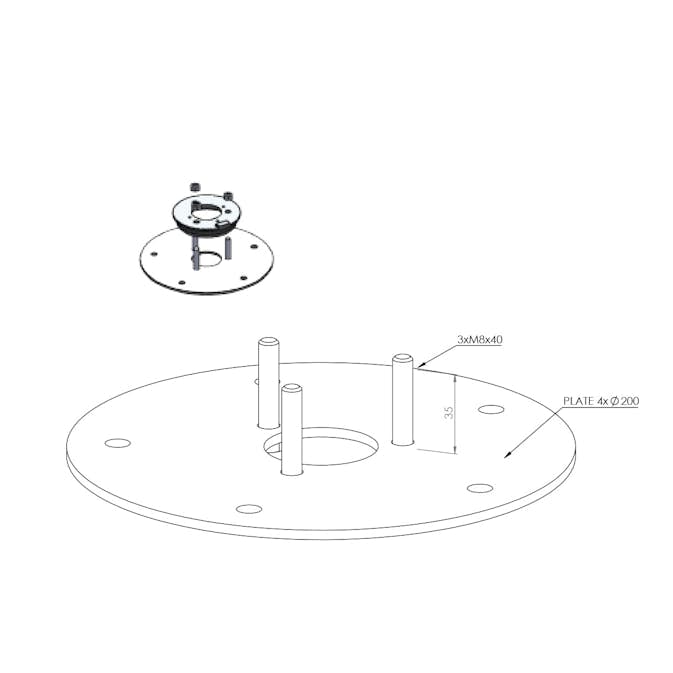 Bryggfäste Norlys Tillbehör till Pollare Utomhusbelysning