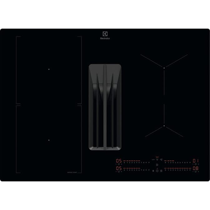 Induktionshäll Electrolux HHHB760S med Inbyggd Fläkt Svart