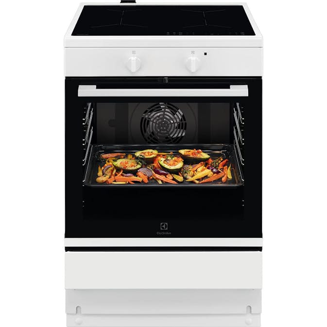 Induktionsspis Electrolux LKI64404SW med Självrengörande Ugn och Hob2Hood