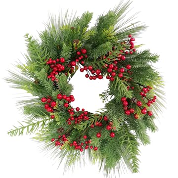 Krans Nordic Winter med Bär och Barr