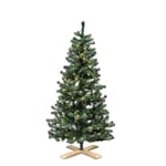 Plastgran Nordic Winter Konstgjord Julgran Alex med LED-Belysning och Träfot