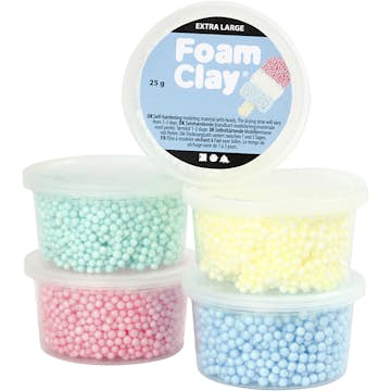 Modelleringsmaterial Creativ Company Foam Clay Extra Large Mixade Färger 5x25 g/1 Förp