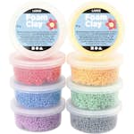Modelleringsmaterial Creativ Company Foam Clay Large Mixade Färger 8x20 g/1 Förp