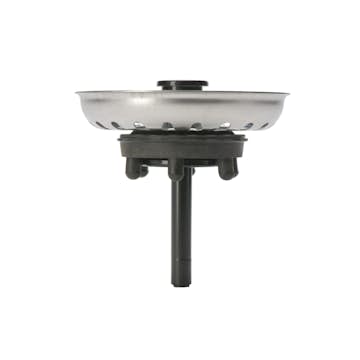 Silkorg Intra Rostfri för Diskho & Köksvask med Svart Knopp & Centrumpinne Ø80 mm