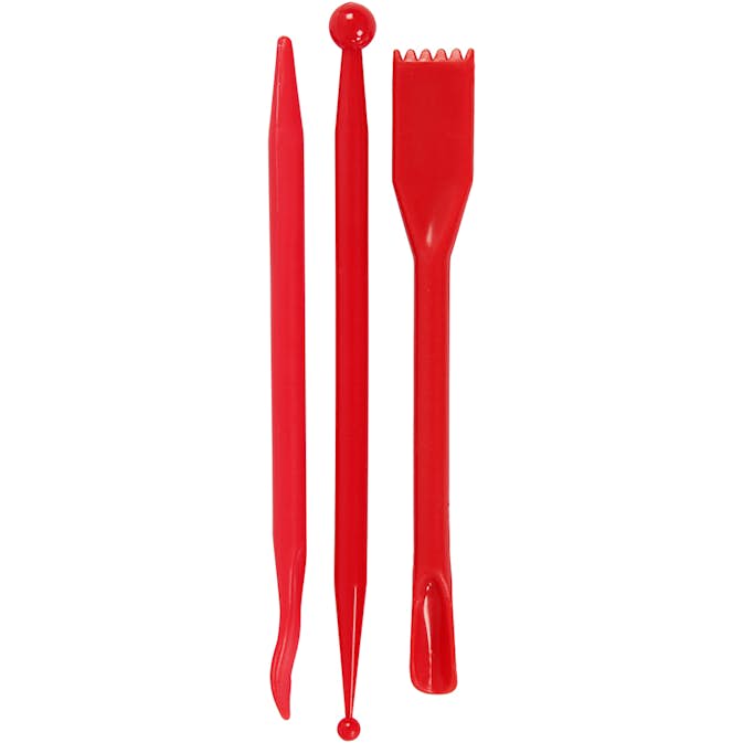 Modelleringspinnar Creativ Company Röd 14,5 cm 3 St/1 Förp