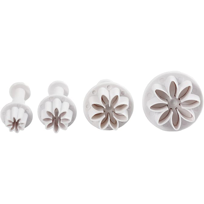 Utsticksform Creativ Company med Prägel Vit Blomma 4 St/1 Förp