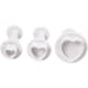 Utsticksform Creativ Company med Prägel Vit Hjärta 3 St/1 Förp