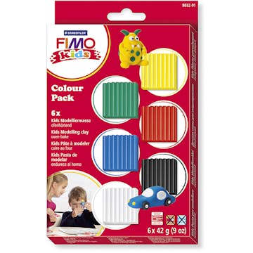 Lera Creativ Company Fimo Kids Clay Standardfärger 6x42 g/1 Förp