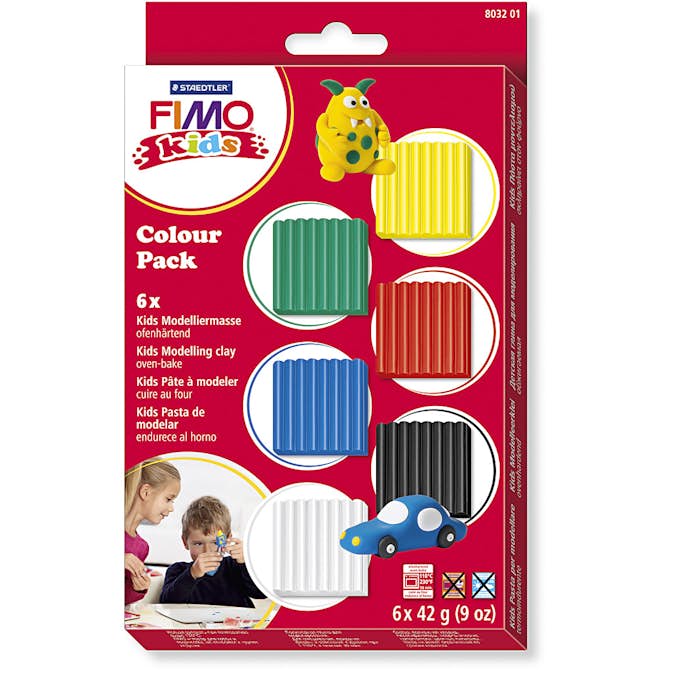 Lera Creativ Company Fimo Kids Clay Standardfärger 6x42 g/1 Förp