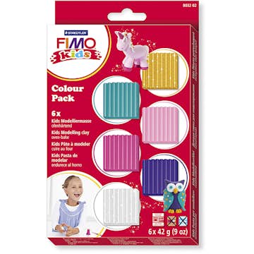 Lera Creativ Company Fimo Kids Clay Kompletterande Färger 6x42 g/1 Förp