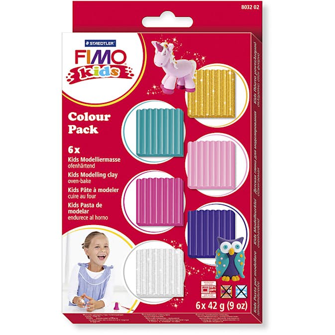 Lera Creativ Company Fimo Kids Clay Kompletterande Färger 6x42 g/1 Förp