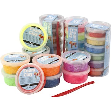 Foam Clay Creativ Company Mixade Färger Glitter 28 Burk/1 Förp