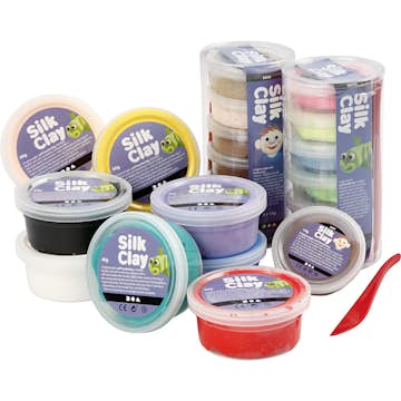 Silk Clay Creativ Company Mixade Färger 22 Burk/1 Förp