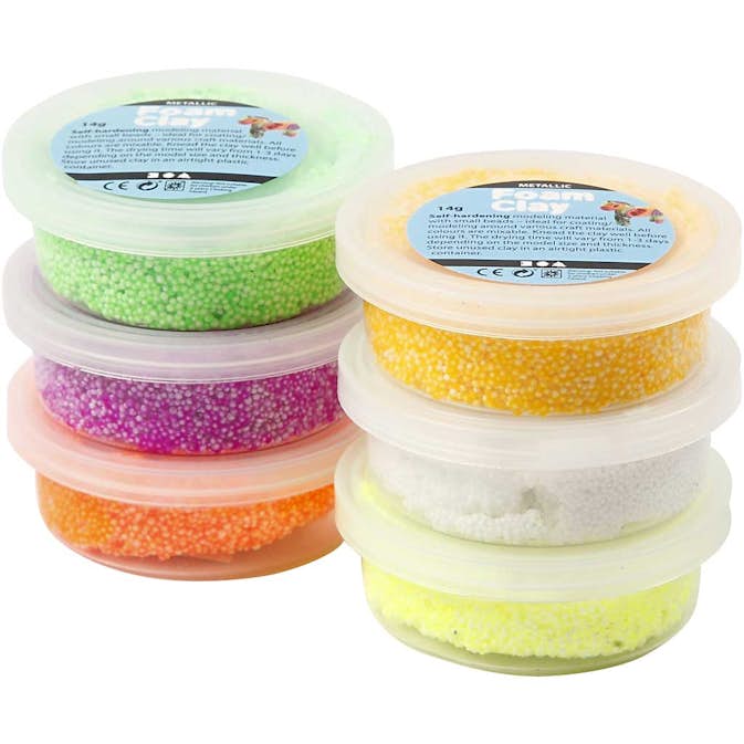 Foam Clay Creativ Company Mixade Färger Neon 6x14 g/1 Förp