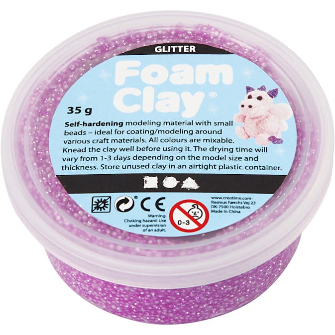 Foam Clay Creativ Company Glitter 35 g/1 Burk