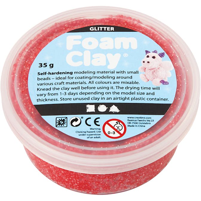 Foam Clay Creativ Company Glitter 35 g/1 Burk