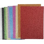 Dekorgummi Creativ Company Mixade Färger A4 210x297 mm Glitter 10 Mix Ark/1 Förp