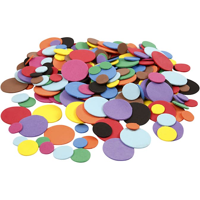Dekorgummicirklar Creativ Company Mixade Färger 2120 Mix/1 Förp
