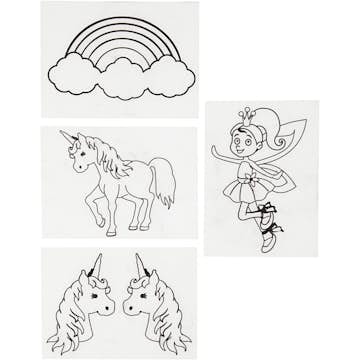 Krympplast Creativ Company med Motiv Enhörning 10,5x14,5 cm 4 ark/1 Förp