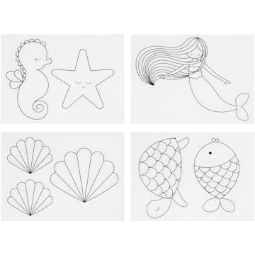 Krympplast Creativ Company med Motiv Sjöjungfru 10,5x14,5 cm 4 ark/1 Förp