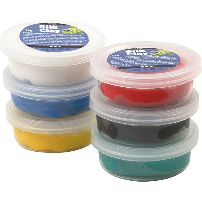 Silk Clay Creativ Company Mixade Färger 6x14 g/Förp