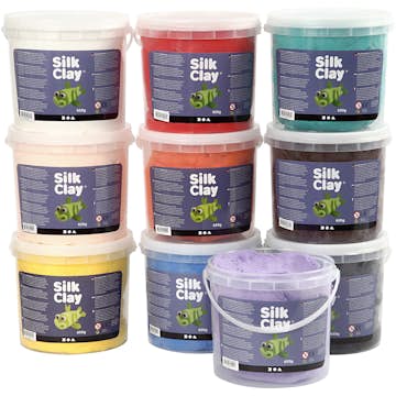 Silk Clay Creativ Company Mixade Färger 10x650 g/1 Förp