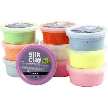 Silk Clay Creativ Company Mixade Färger Nr. Basic 2 10x40 g/1 Förp