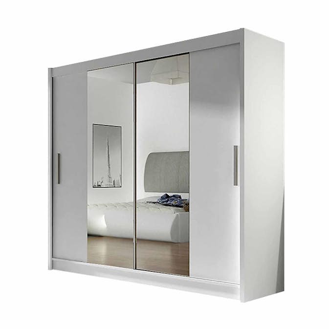 Garderob Scandinavian Choice Prag Skjutdörrar Smal Spegel