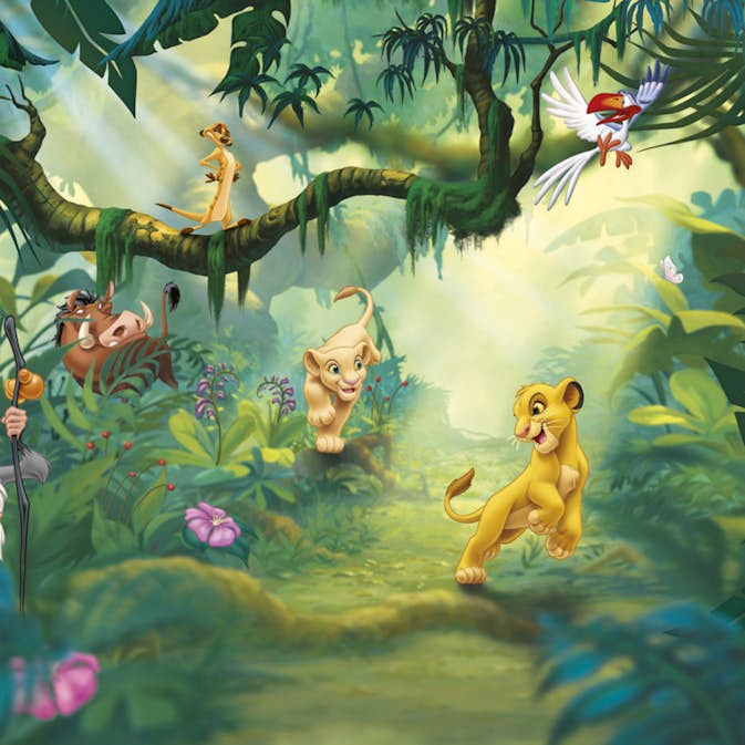 Barntapet Komar Disney Lion King Jungle 8-475, Papperstapet för Barnrum