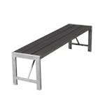Bänk Hortus Nonwood Antracit H-Modell 180 cm Galvaniserad Ram