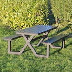 Picknickbord Barn Hortus X-Modell Svart Antracit Plywood Barnbord Ute
