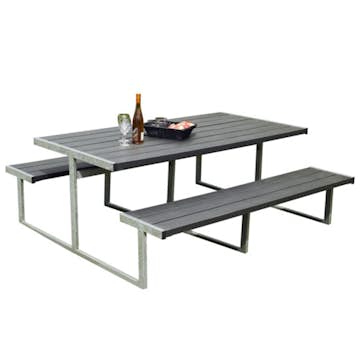 Picknickbord Hortus Nonwood Antracit Galvaniserad Ram Njord
